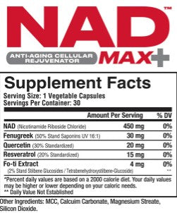 NAD Max+ Capsules by Metabolic Nutrition