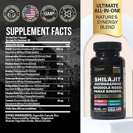Shilajit + 8 in 1 Capsules by Zoyava