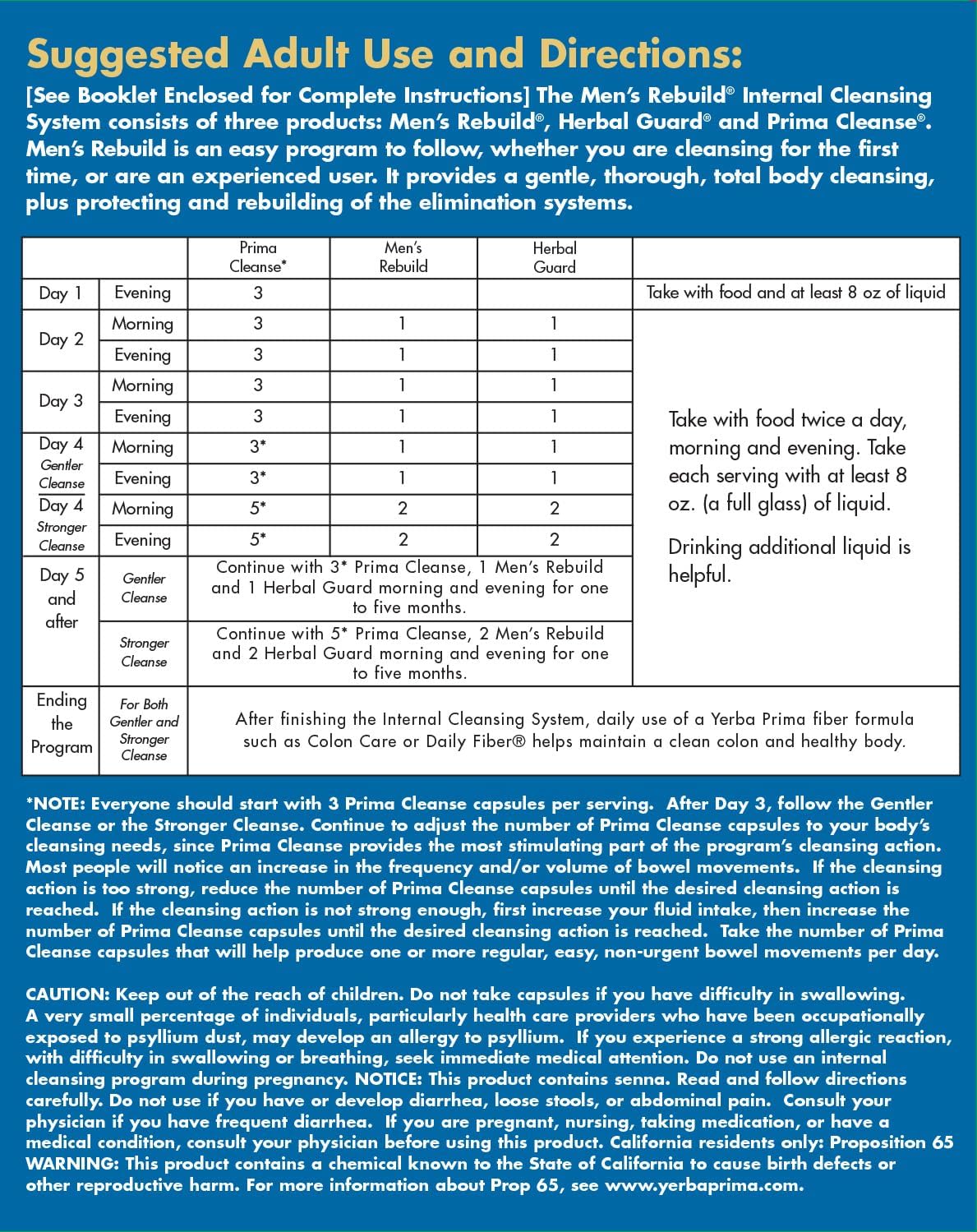 Men's Rebuild Internal Cleansing Kit by Yerba Prima