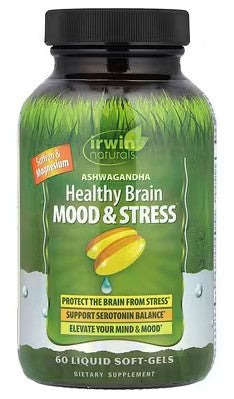 Ashwagandha Healthy Brain Mood & Stress Softgels by Irwin Naturals