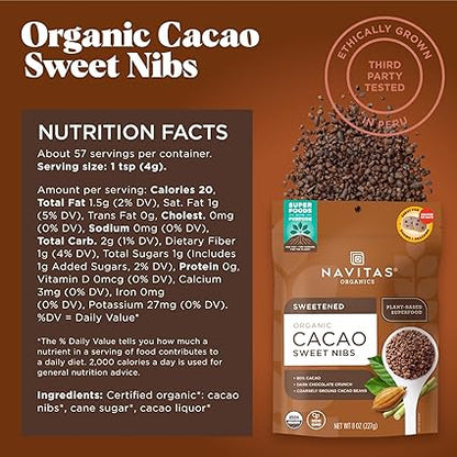 Sweetened Organic Cacao Nibs by Navitas