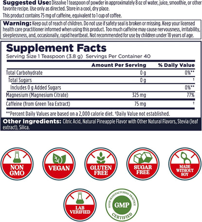 Energy Magnesium Pineapple Powder by Kal