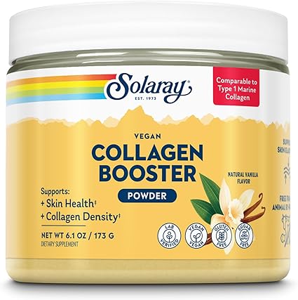 Vegan Collagen Booster Vanilla Powder by Solaray