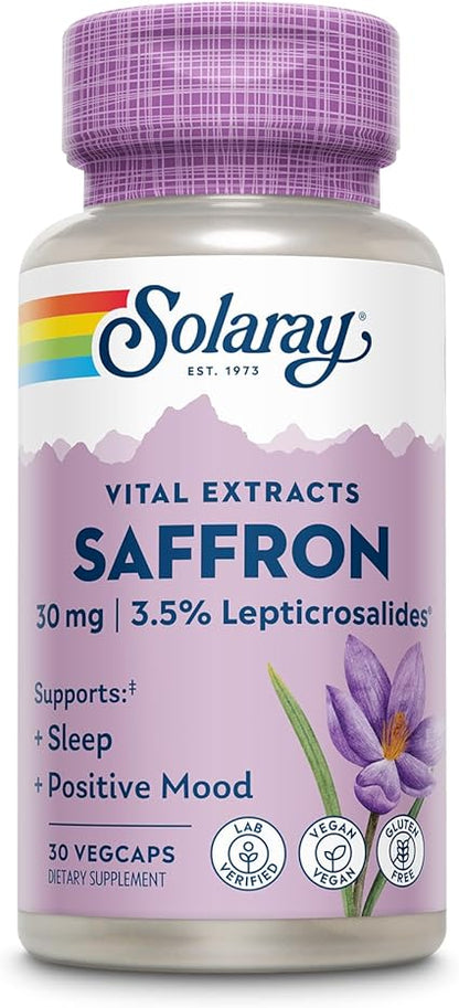 Saffron Extract 30mg Capsules by Solaray