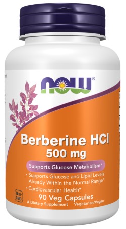 Berberine HCL 500mg Capsules by Now Foods