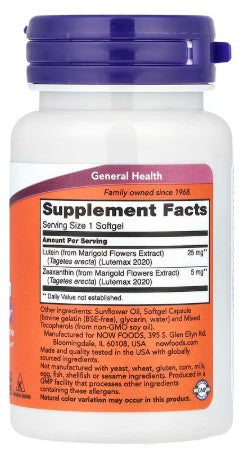 Lutein & Zeaxanthin Softgels by Now Foods