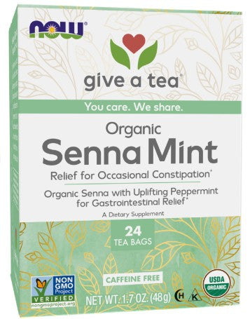 Organic Senna Mint Tea Bags by Now Foods