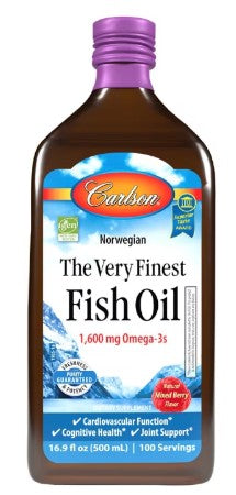 Norwegian Liquid Fish Oil Mixed Berry by Carlson Labs
