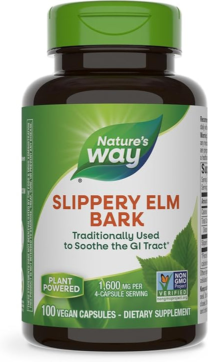 Slippery Elm Bark Capsules by Nature's Way