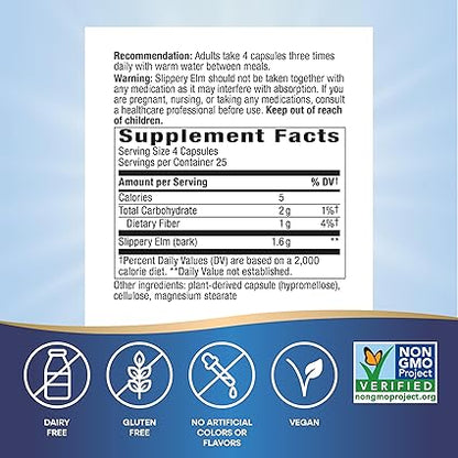 Slippery Elm Bark Capsules by Nature's Way