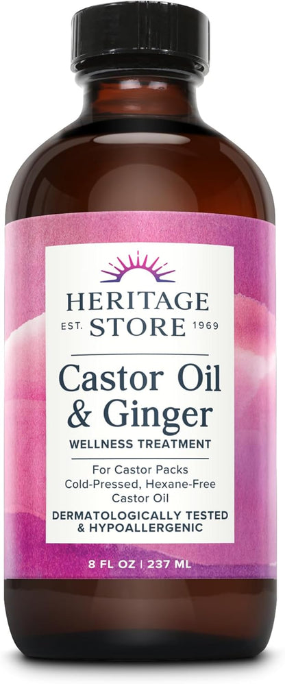 Castor Oil & Ginger Carrier Oil by Heritage Store