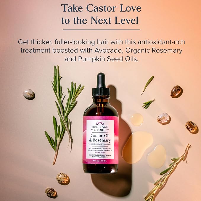 Castor Oil & Rosemary Hair Treatment Oil by Heritage Store