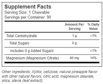 Magnesium Chewable Pineapple Tarts by Kal