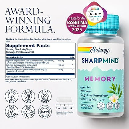 Sharp Mind Memory Capsules by Solaray