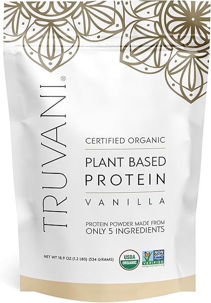 Organic Plant Based Protein Vanilla by Truvani