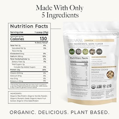 Organic Plant Based Protein Vanilla by Truvani