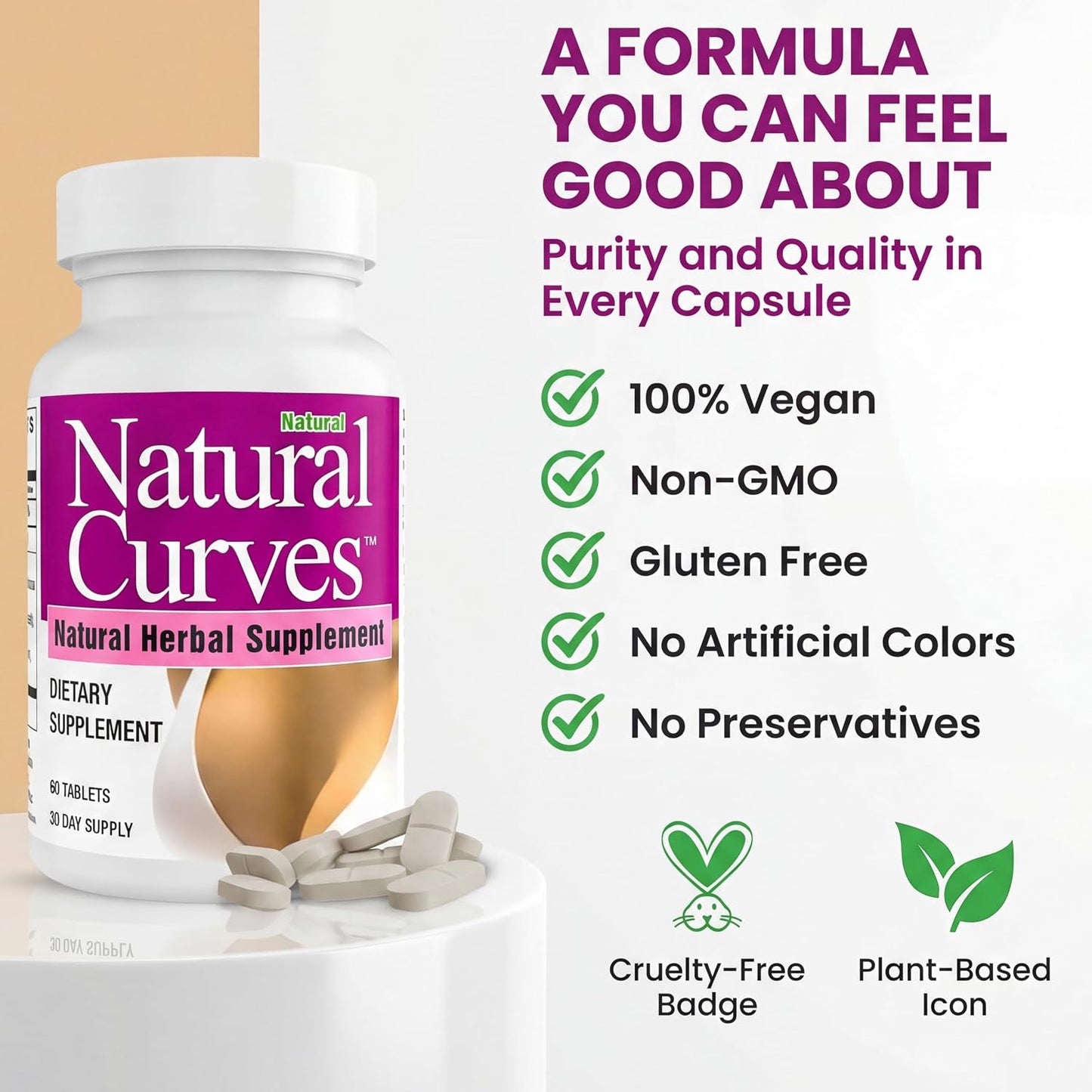 Natural Curves Breast Enhancement Tablets by Biotech