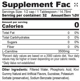 L-Carnitine 3500 Liquid Green Apple Candy by Metabolic Nutrition