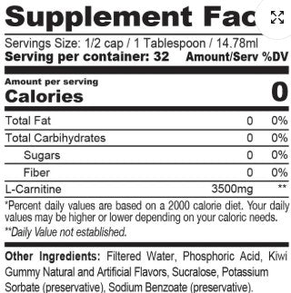 L-Carnitine 3500 Liquid Sweet Grape Candy by Metabolic Nutrition