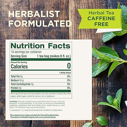 Organic Triple Mint Daily Probiotic Tea by Traditional Medicinals