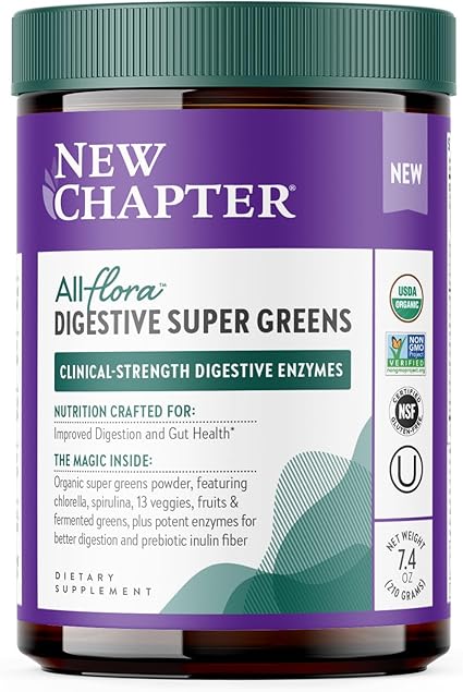 All Flora Digestive Super Greens Powder by New Chapter