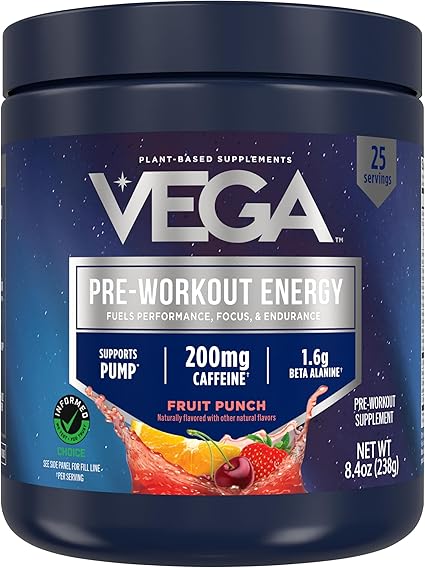 Pre-Workout Energy Fruit Punch Powder by Vega