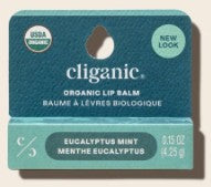 Organic Eucalyptus Mint Lip Balm by Cliganic