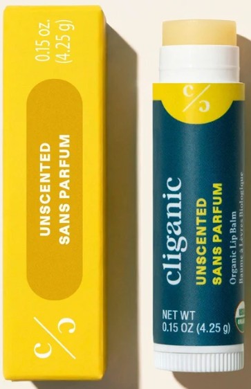 Organic Unscented Lip Balm by Cliganic