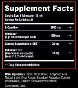 Burn2O Thermogenic Liquid Shred Berry by Alpha Lion