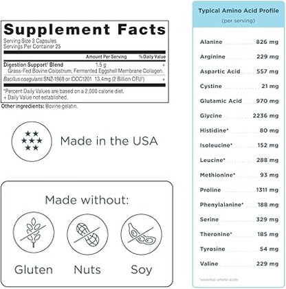 Colostrum + Collagen Capsules by Ancient Nutrition