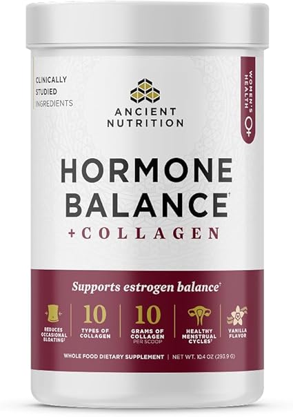 Hormone Balance + Collagen Vanilla Powder by Ancient Nutrition