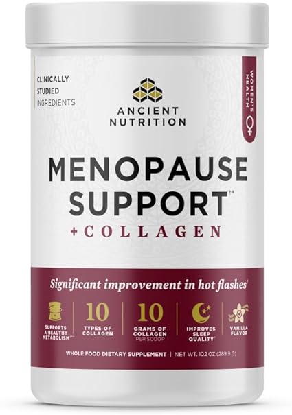 Menopause Support + Collagen Vanilla Powder by Ancient Nutrition