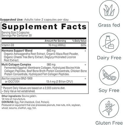 Hormone Balance + Collagen Capsules by Ancient Nutrition