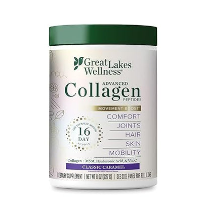 Collagen Peptides Movement Boost Classic Caramel by Great Lakes Wellness