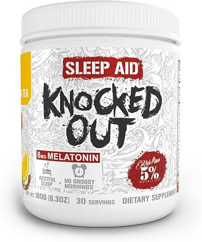 Knocked Out Powder Sleep Aid Honey Lemon Tea by 5% Nutrition