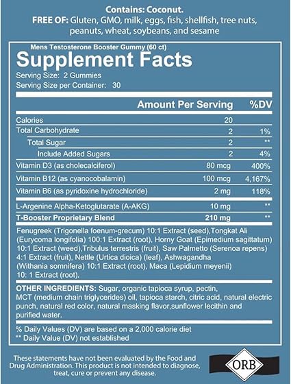 Men's Testosterone Gummies by 4 Your Wellness