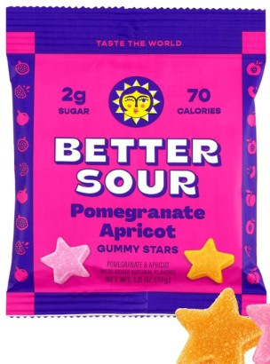 Pomegranate Apricot Gummy Candy by Better Sour