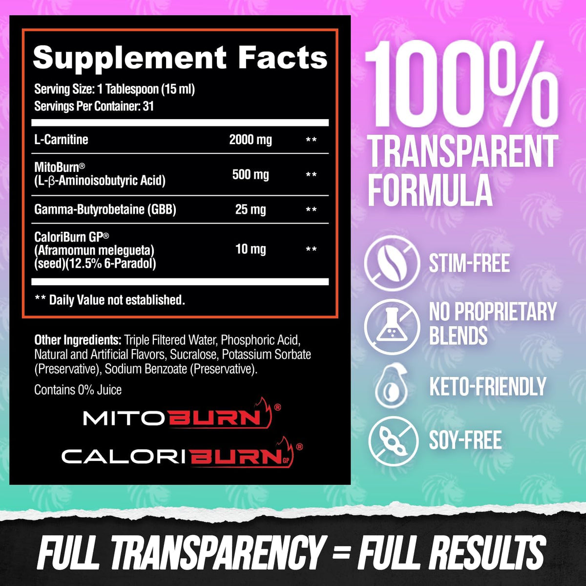 Burn2O Non Stim Thermogenic GrapeZilla Liquid by Alpha Lion