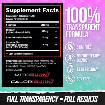 Burn2O Non Stim Thermogenic GrapeZilla Liquid by Alpha Lion