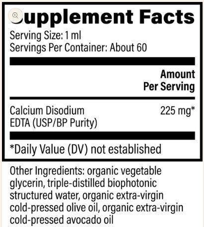 Calcium Disodium EDTA Liquid by Global Healing