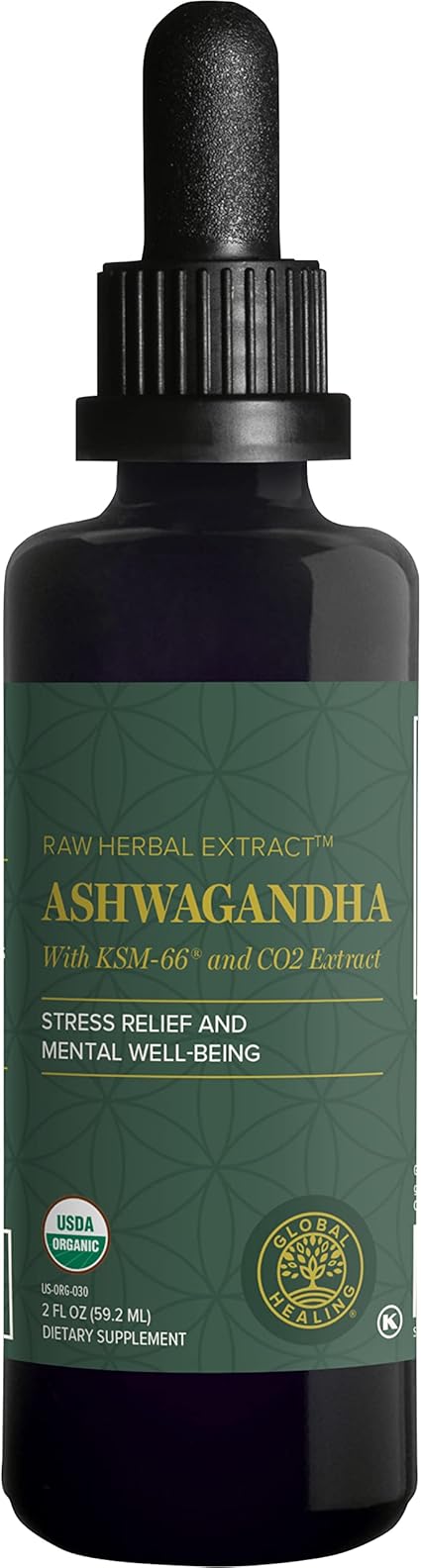 Organic Ashwagandha Liquid Extract by Global Healing