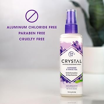 Crystal Deodorant Spray Lavender & White Tea by Crystal