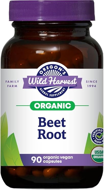 Organic Beet Root Vegan Capsules by Wild Harvest