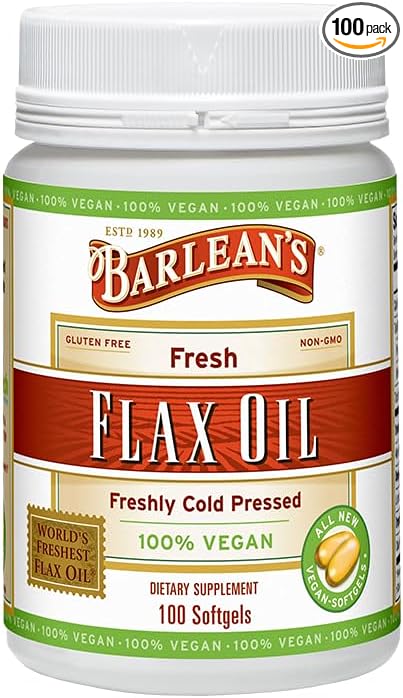 Vegan Flax Oil Softgels by Barlean's
