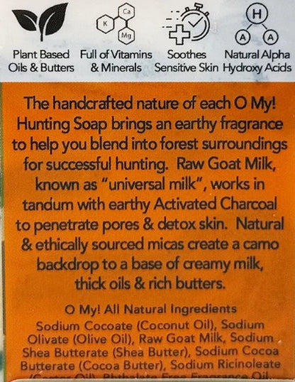 Scent Eliminator Goat Milk Bar Soap for Hunters by O my!