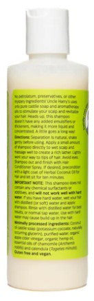 Camomile Aromatherapy Shampoo by Uncle Harry's
