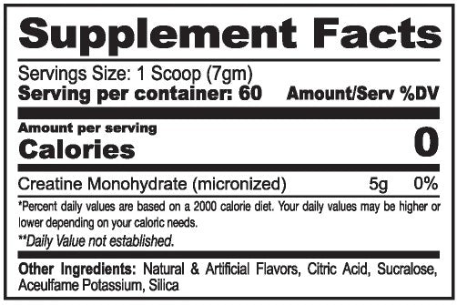 Creatine Plus Fruit Punch Powder by Metabolic Nutrition