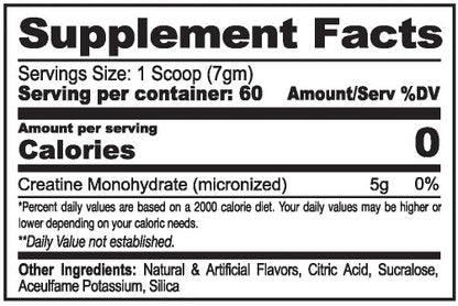 Creatine Plus Fruit Punch Powder by Metabolic Nutrition