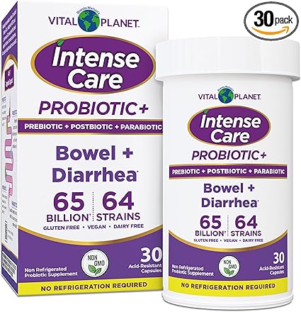 Intense Care Probiotics Bowel+ Diarrhea Formula Capsules by Vital Planet