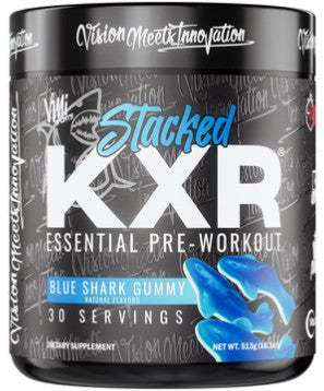 KXR Stacked PreWorkout Powder Blue Shark Gummy by VMI Sports